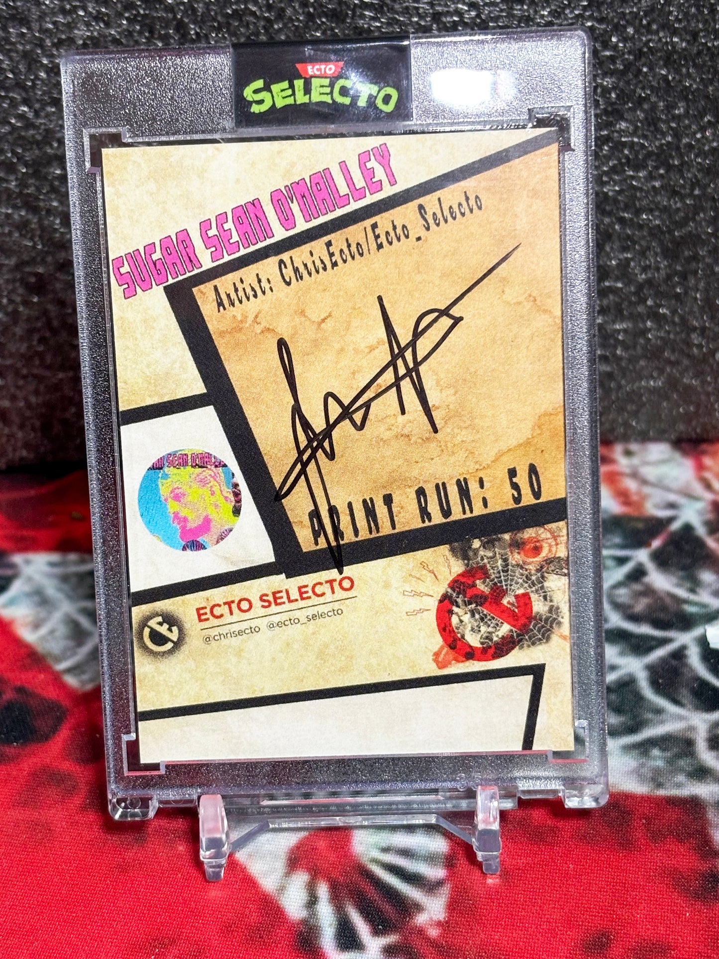 Sugar Sean O'Malley Custom Art Card - Ecto Selecto Limited Edition /50 - UFC MMA - One Touch Case
