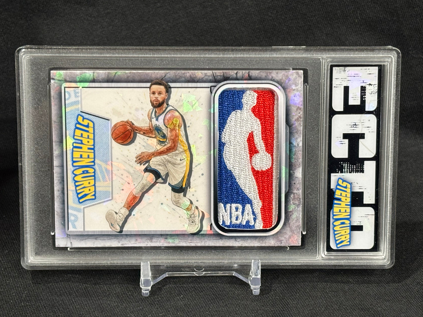 Steph Curry – Custom Watercolor “Logo Relic Series” – Gold / Silver / Verdant Metal Editions