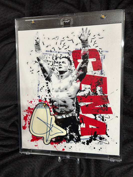 JOHN CENA — CUT SIGNATURE 1/1 8×10 Assembled Art Object
