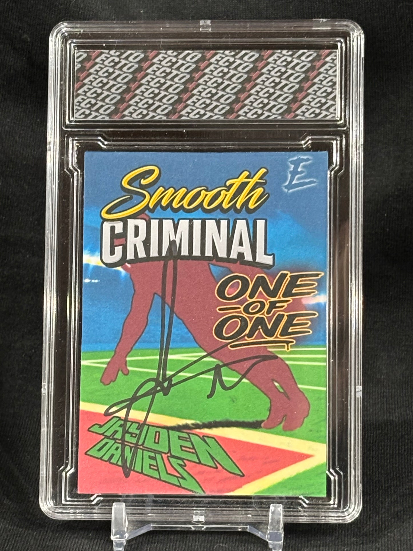 Jayden Daniels – "Smooth Criminal" 1/1 Card Set – (Ecto Custom Slabbed Card)