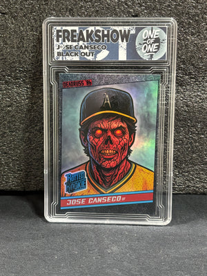 Freakshow – Jose Canseco Blackout (Rotted Rookie 1/1 Custom Art Card)
