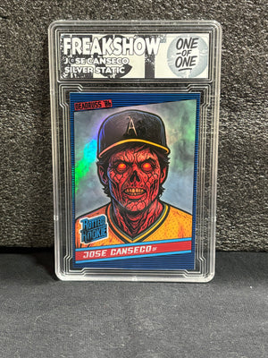 Freakshow – Jose Canseco Silver Static (Rotted Rookie 1/1 Custom Art Card)