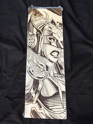 The Mighty Thor (Jane Foster) – “Thunderbound” – (Laser Engraved 12x4 Wood Plaque)